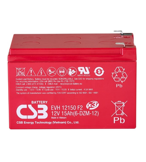 Batería de alarma casera de 12V 9Ah HR1234W por CSB